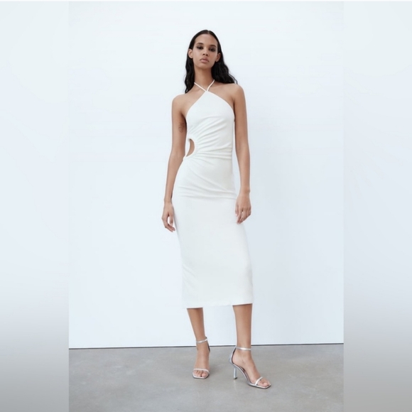 🔥🔥🔥Zara Women’s White Cut Out Halter Top Size S NWT - Picture 7 of 10